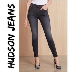 84%OFF❣️ HUDSON Barbara Super Skinny Black Jeans, 25